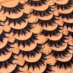Wispy Lashes Cat Eye Yasnai False Eyelashes Volume Lashes Fake Lashes Natural Eyelashes 14 Pairs Pack