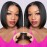 Eyefanniy Glueless Wigs Human Hair Pre Plucked Pre Cut Short Bob Lace Front Wigs for Black Women 4x4 Lace Closure Wig with Elastic Band for Beginners 10 Inch