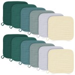 BAMBOO QUEEN Baby Washcloths -100% Cotton Muslin Soft Baby Bath Wash Cloths and Absorbent Baby Wipes for Newborns Kids Girls and Boys - 12 Pack, 12x12 Inches - Ivory, Slate, Emerald Series