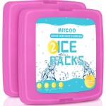 MIYCOO Ice Packs for Lunch Boxes & Lunch Bag - Quick Freeze Ice Pack Space Saving Freezer Packs - Reusable Slim Original Cool Pack - Cooler Accessories for Beach, Camping and Fishing