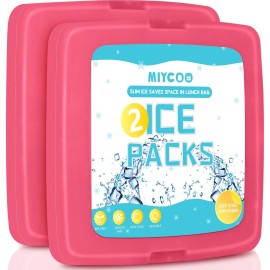 MIYCOO Ice Packs for Lunch Boxes & Lunch Bag - Quick Freeze Ice Pack Space Saving Freezer Packs - Reusable Slim Original Cool Pack - Cooler Accessories for Beach, Camping and Fishing