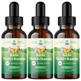 Natures Craft Liquid Multivitamin for Kids Immunity Support - Yummy Toddler Multivitamin Supplement with a C D3 E B6 and D3 Liquid Vitamins for Kids of All Ages - High Absorption (3 Pack)