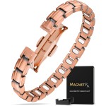 MagnetRX Magnetic Copper Bracelets for Women - EllipseMAX 5X Strength 5,000 Gauss Magnets - Designed in USA & Patent Pending - Premium Womens Copper Bracelet with Adjustable Length