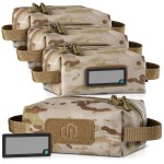 Savior Equipment Loose Sacs 4-Pack Tactical Ammo Pouch Firearm Ammunition Carrier Bag, ID Patches Included, Multicam Arid