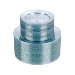 WDF 200PCS Blue Plastic Plates - Blue Glitter Plastic Plates - Heavy Duty Disposable Plates - Include 100 Dinner Plates 10 and 100 Dessert Plates 7 for Parties/Wedding/Graduation