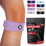 Sleeve Stars Swedish Brand Patellar Tendon Support Strap for Women & Men Effective Osgood Schlatter Knee Brace Youth & Kids Knee Brace with 3 Adjustable Length fits 7-15 (Single/Light Purple/Kids)