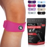 Sleeve Stars Swedish Brand Patellar Tendon Support Strap for Women & Men Effective Osgood Schlatter Knee Brace Youth & Kids Knee Brace with 3 Adjustable Length fits 7-15 (Single/Hot Pink/Kids)