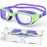 Zeligerstar Kids Swim Goggles,Swimming Goggles for Kids 6-14, Anti-Fog UV Protection Pool Glasses for Boys Girls (Grass Green/Purple+Clear Lens)