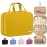 HOTOR Travel Toiletry Bag - Hanging Toiletry Bag for Women & Men, Makeup Bag/Big Comparment, Waterproof for Travel Accessories, Travel Essentials, Medium, Yellow