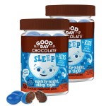 Good Day Chocolate Melatonin for Kids [2 Pack] - Fair Trade Non-GMO Chocolate with Chamomile and Melatonin 1 mg - Toddler Melatonin, Kids Natural Sleep Aid for Ages 3 and Up