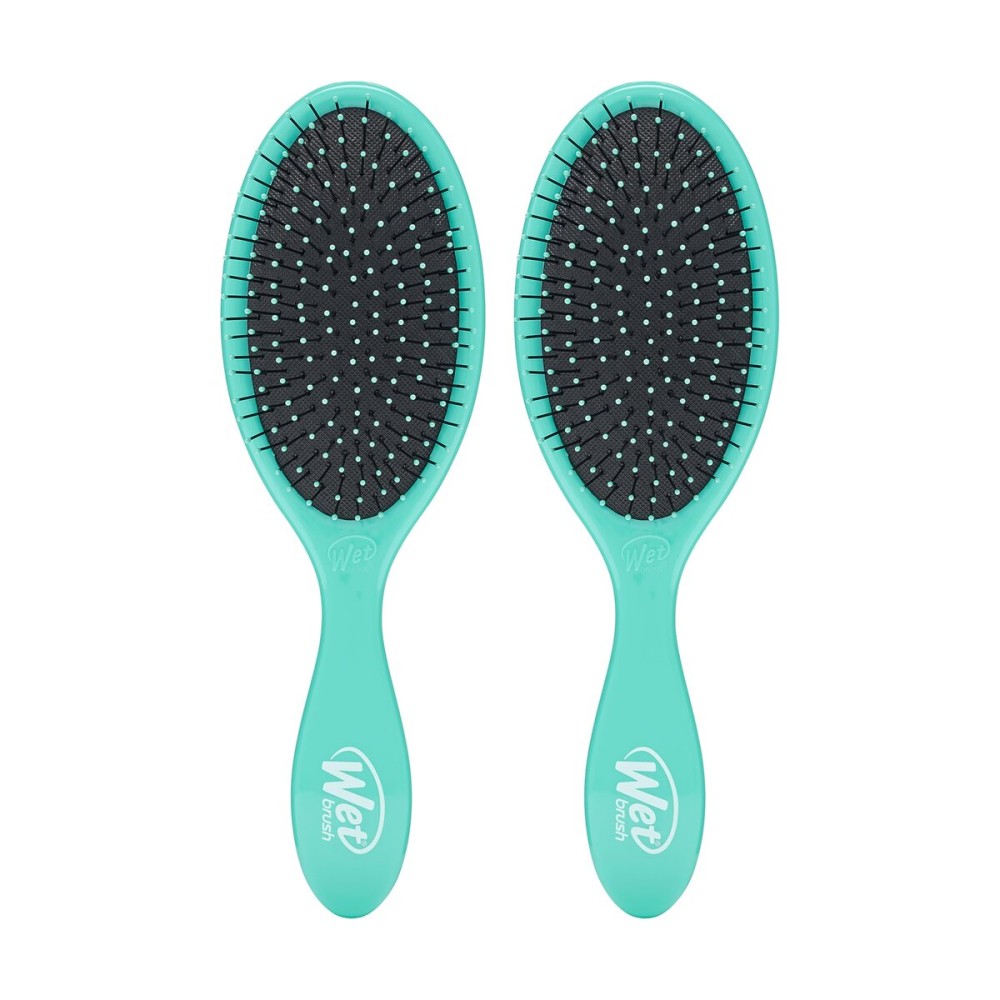 Wet Brush Original Detangler Hair Brush, Amazon Exclusive Aqua- Ultra-Soft IntelliFlex Bristles-Detangling Hairbrush Glides Through Tangles - All Hair Types (Wet & Dry Hair) - Women & Men (Pack of 2)