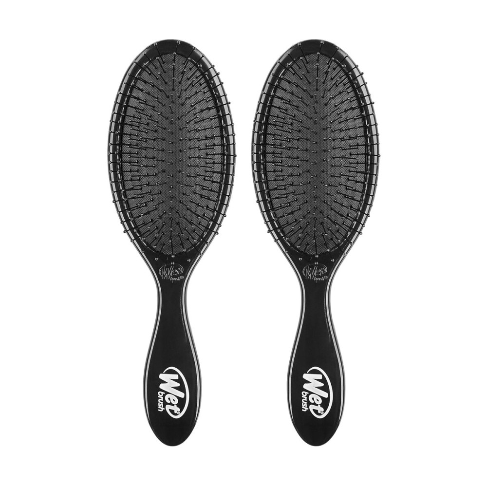 Wet Brush Original Detangler Hair Brush, Classic Black, Ultra-Soft IntelliFlex Bristles, Detangling Bristles Glide Through Tangles (Wet Dry & Damaged Hair), Women & Men (2 Pack)