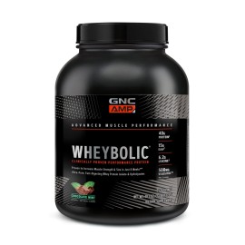 GNC AMP Wheybolic Whey Protein Powder Isolate with BCAA | Targeted Muscle Building and Workout Support Formula | Gluten Free | Chocolate Mint| 25 Servings