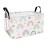 QUEENLALA Rectangular Laundry Hamper/Foldable Nursery Laundry Basket for Organizing/Storage Bin Baskets/Children Toy Office Bedroom/Toy Bin Closet Shelf BasketsRec-Rainbow