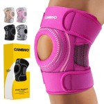 CAMBIVO ELITE Knee Brace for Women & Men with Side Stabilizers, Patella Gel Pads Brace for Meniscus Tear for Maximum Knee Pain Support (Hot Pink, Medium)