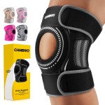 CAMBIVO ELITE Knee Brace for Women & Men with Side Stabilizers, Patella Gel Pads Brace for Meniscus Tear for Maximum Knee Pain Support (Black, Medium)