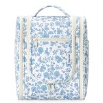 Narwey Hanging Toiletry Bag Women Travel Makeup Bag Organizer Toiletries Bag for Travel Size Essentials Accessories Cosmetics (Medium,Little Blue Flower)