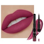 evpct 1Pcs Rose Plum Neutral Matte Lip Liner and Liquid Lipstick Stain Makeup Set for women, Rose Long Lasting Smudge Proof Lipstick labiales matte mate larga duracion listip 24 hours originales, 28