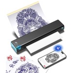 Phomemo Tattoo Stencil Printer, M08F Wireless Thermal Tattoo Printer with 10pcs Transfer Paper, Compatible with Phone/Tablet/PC, Tattoo Supplies for Tattoo Artists & Beginners, Black & Blue