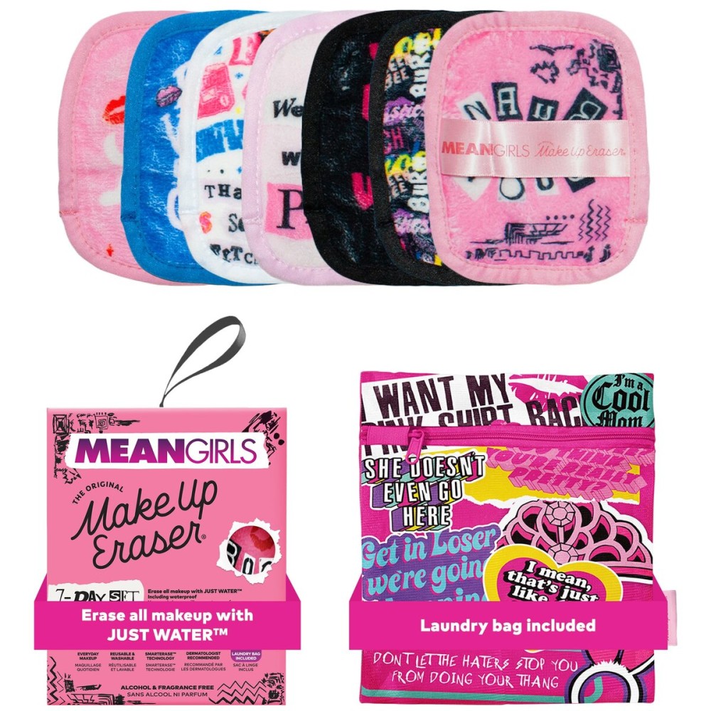 The Original MakeUp Eraser 7-Day Set, Erase All Makeup With Just Water, Including Waterproof Mascara, Eyeliner, Foundation, Lipstick, Sunscreen, and More! Mean Girls, 7ct
