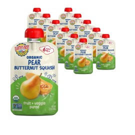 Earth\'s Best Organic Pear Butternut Squash Fruit + Veggie Puree 3.5 oz Pouch (Pack of 12)