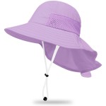 Toddler Baby Sun Hat Kids Summer UPF 50+ for Boys Girls Adjustable Beach Hats with Bucket Wide Brim Age 1-7 Years