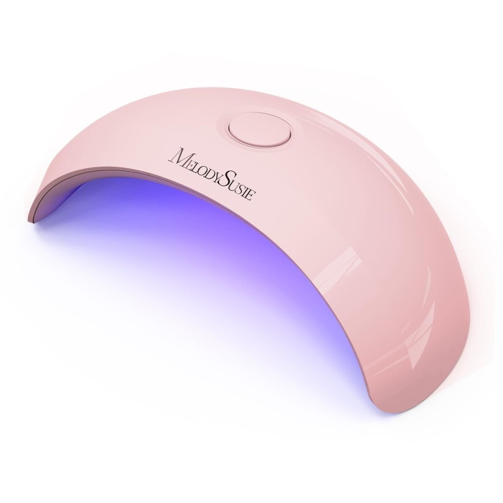 MelodySusie Pocket-Sized LED UV Nail Lamp with Ultra-Lightweight Design, P-ART04 UV Light Cures All Soft Gels at Home, Especially Instant Nails, Half-Cured Gel, Base Coat & Top Coat (Pink)