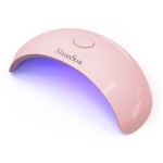MelodySusie Pocket-Sized LED UV Nail Lamp with Ultra-Lightweight Design, P-ART04 UV Light Cures All Soft Gels at Home, Especially Instant Nails, Half-Cured Gel, Base Coat & Top Coat (Pink)