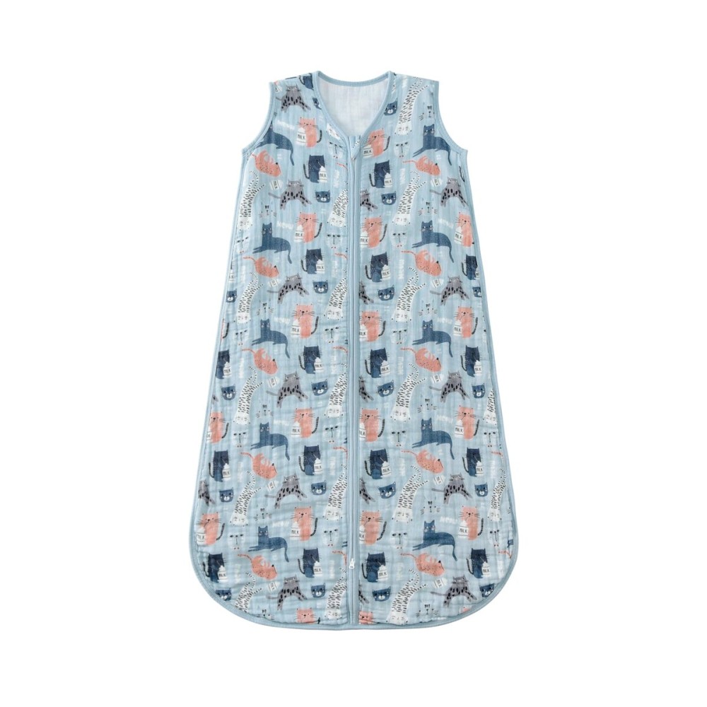 TADO MUSLIN Baby Sleep Sack 2-4 T Baby Wearable Blanket 100% Organic Cotton 0.5 TOG Toddler Sleep Sacks 2- Way Zipper Soft 4 Layers Muslin 2T 3T 4T Kitten Cat