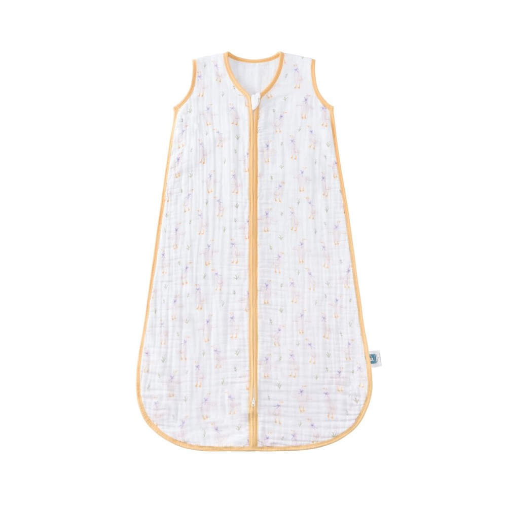 TADO MUSLIN Baby Sleep Sack 2-4 T Baby Wearable Blanket 100% Organic Cotton 0.5 TOG Toddler Sleep Sacks 2- Way Zipper Soft 4 Layers Muslin 2T 3T 4T Goose Yellow