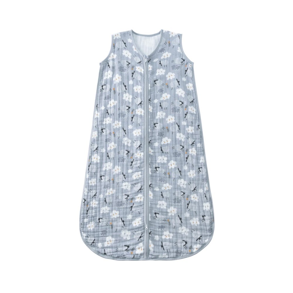 TADO MUSLIN Baby Sleep Sack 2-4 T Baby Wearable Blanket 100% Organic Cotton 0.5 TOG Toddler Sleep Sacks 2- Way Zipper Soft 4 Layers Muslin 2T 3T 4T Sheep Grey