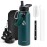 RAYMYLO Insulated Water Bottle 40 oz, Triple Wall Vacuum Stainless Steel (Cold for 48 Hrs), Leak Proof & Non-BPA, Modern Water Flask Jug with Paracord Handle & Straw Spout Lids, Dark Green