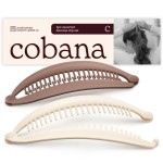 Cobana Banana Clip Hair Clips - Volumizing Hair Claw Clips & Hair Styling Accessories for Thick & Thin Hair - Large 6\'\' Set of 2 (Neutral)