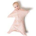 SleepingBaby Zipadee-Zip Transition Swaddle - Cozy Baby Swaddling Blanket with Zipper Convenience - Roomy Wearable Blanket for Easy Diaper Changes - 3-6 Month - Ballet Pink Heather