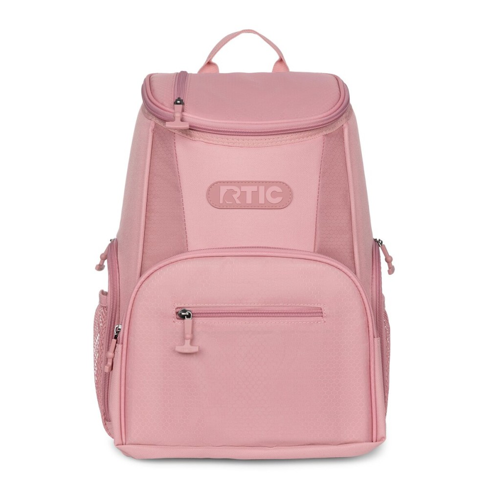 RTIC 15 Can Lightweight Backpack Cooler Soft Insulated Portable Bag for Lunch, Beach, Drink, Beverage, Travel, Camping, Picnic, Car, Hiking, Dusty Rose