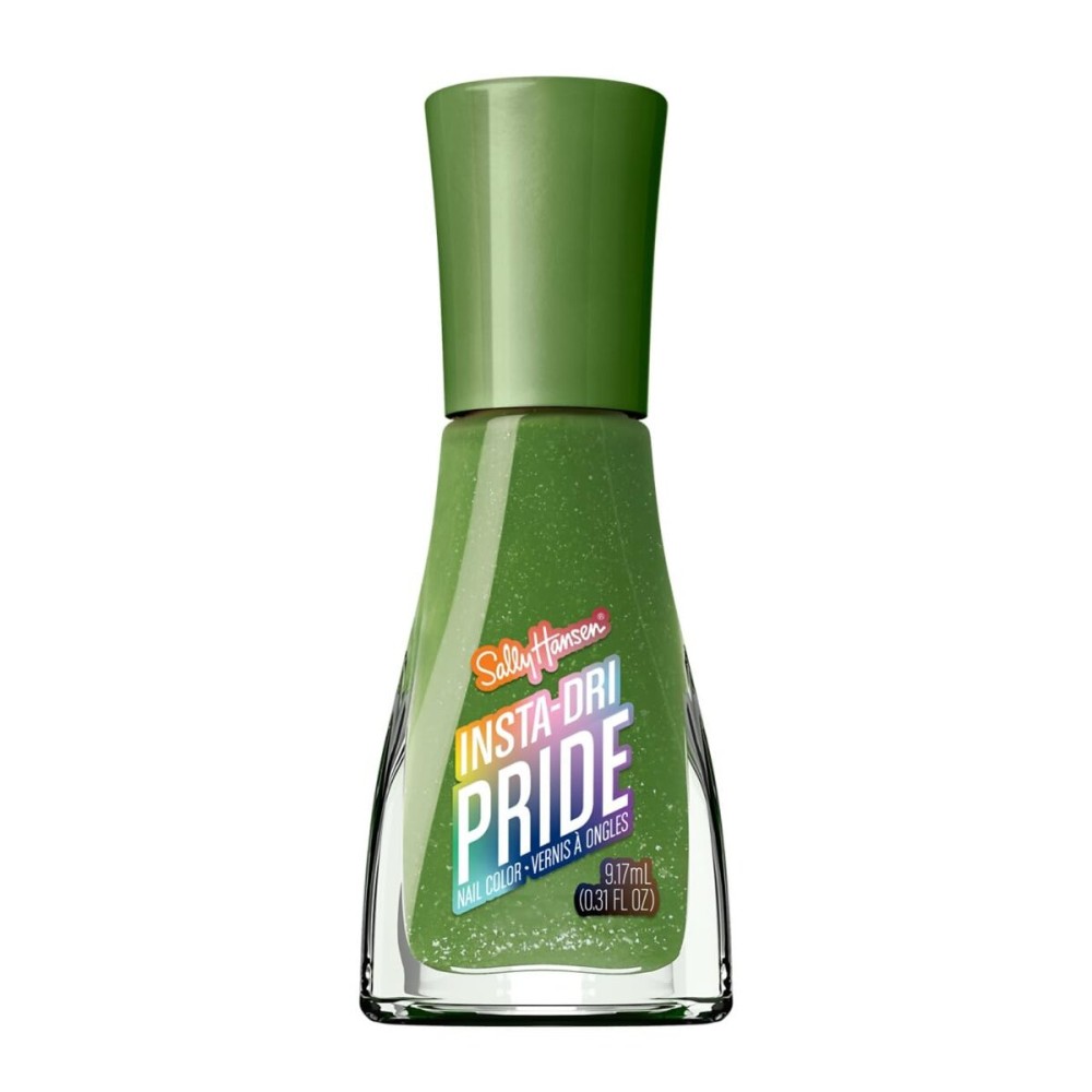 Sally Hansen Insta-Dri Pride Nail Polish | Quick Dry, Long Lasting, Streak-Free Shine | Opaque, Shimmery | 772 Thorn This Way | Classic Green Nail Color