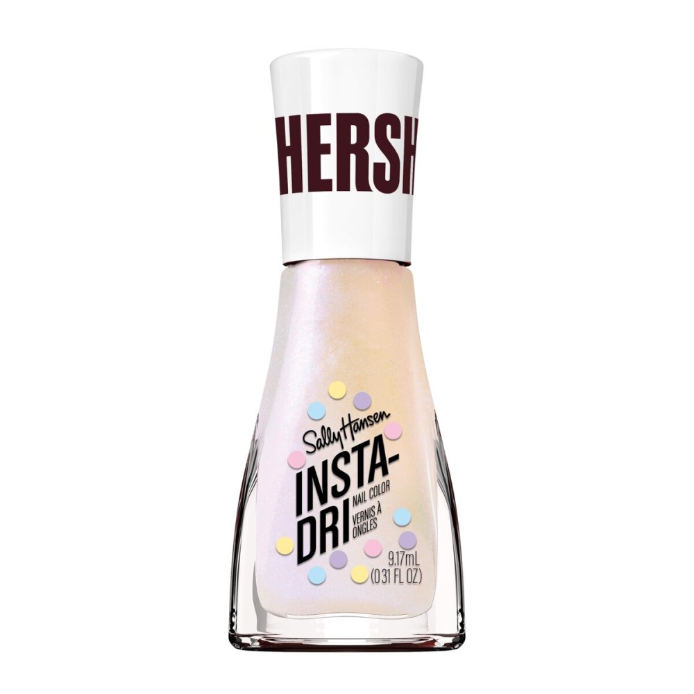 Sally Hansen Insta-Dri Hershey\'s Cookies \'n\' Creme Eggs Nail Polish | Quick Dry, Long Lasting, Streak-Free Shine | Sheer, Shimmery | 781 Cotton Tails | Pale White Yellow Nail Color