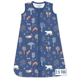 Mama Cheetah Baby Sleep Sack 2.5 TOG, Organic Cotton Baby Wearable Blanket with Two-Way Zipper, Swaddle Transition Baby Sleeping Bag for Newborn Infant Toddler Boy Girl, 6-12 Months