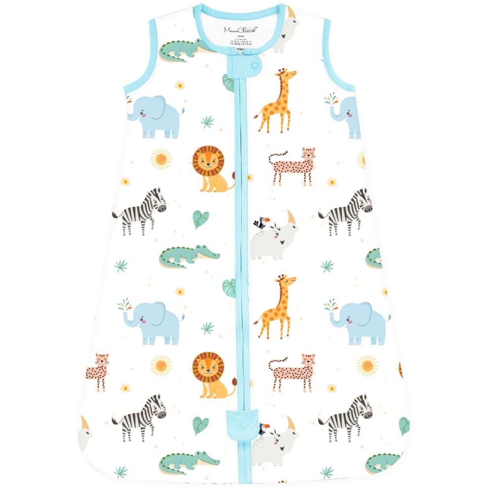 Mama Cheetah Baby Sleep Sack 2.5 TOG, Organic Cotton Baby Wearable Blanket with Two-Way Zipper, Swaddle Transition Baby Sleeping Bag for Newborn Infant Toddler Boy Girl, 6-12 Months