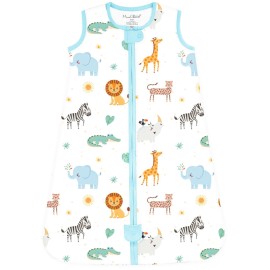 Mama Cheetah Baby Sleep Sack 2.5 TOG, Organic Cotton Baby Wearable Blanket with Two-Way Zipper, Swaddle Transition Baby Sleeping Bag for Newborn Infant Toddler Boy Girl, 6-12 Months