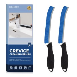 CLEANGOR Crevice Cleaning Brushes, Cleaner Scrub Brush Tool for Hard to Reach Tight Space, Home Essentials, Cleaning Supplies for Shower, Bathroom, Kitchen, Toilet, Window