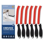 CLEANGOR Crevice Cleaning Brushes, Cleaner Scrub Brush Tool for Hard to Reach Tight Space, Home Essentials, Cleaning Supplies for Shower, Bathroom, Kitchen, Toilet, Window