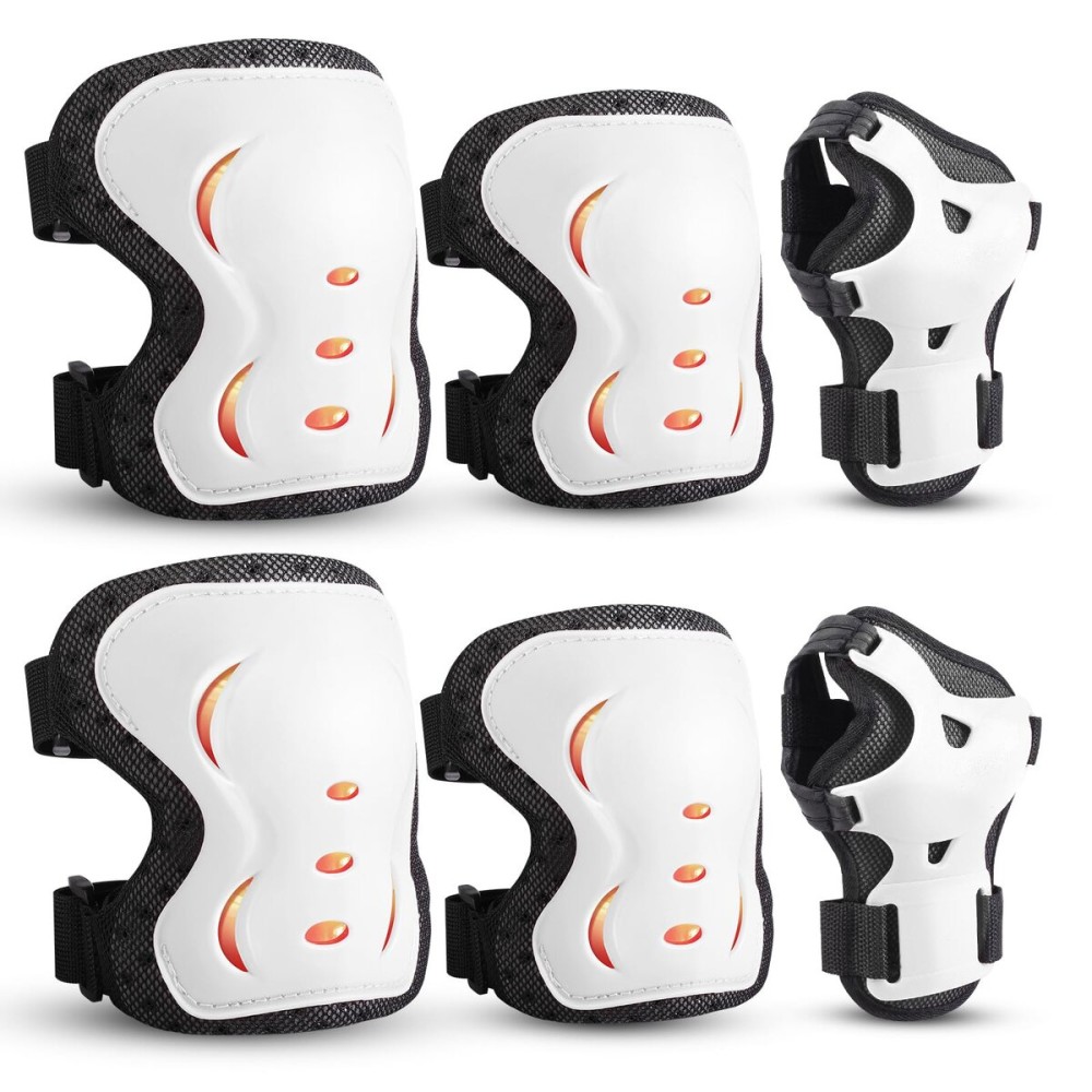 Kids/Youth/Adult Knee Pads Elbow Pads with Wrist Guards Protective Gear Set 6 Pack for Roller Skating Skateboard Cycling Skating Bike Scooter Riding Sports