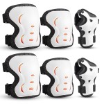 Kids/Youth/Adult Knee Pads Elbow Pads with Wrist Guards Protective Gear Set 6 Pack for Roller Skating Skateboard Cycling Skating Bike Scooter Riding Sports