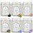 6 Pack Scented Candles for Home, Aromatherapy Gift Set for Women, Natural Soy Wax Jar, 33 oz 240 Hour Long Lasting, Birthday and Valentine\'s Day Gift, Flax Gray