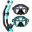 Seovediary Snorkeling Gear for Adults Anti-Fog Panoramic View Snorkel Mask Set Dry Top Snorkel Kit with Carry Bag for Snorkeling Scuba Diving Swimming Travel