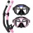 Seovediary Snorkeling Gear for Adults Anti-Fog Panoramic View Snorkel Mask Set Dry Top Snorkel Kit with Carry Bag for Snorkeling Scuba Diving Swimming Travel