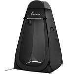 WolfWise Pop Up Changing Tent for Beach, Camping Portable Shower Tents, Outdoor Privacy Bathroom, Change Dressing Clothes Tent Pop Up Instant for Camp, Toilet, 6.9ft High, Black