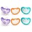 RaZbaby Jollypop Pacifier for Newborns & Up, USA Made, Natural Shaped Orthodontic Binky, Lovingly Shared in NICUs & Hospitals Worldwide, Medical-Grade 100% BPA-Free - 0-3 Months, 6 Pack - Variety