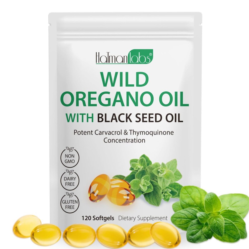 newseel Oil of Oregano with Black Seed Oil, Organic Oregano Oil Softgels,Oregano Oil Capsules Organic,Non-GMO, Gluten Free,120